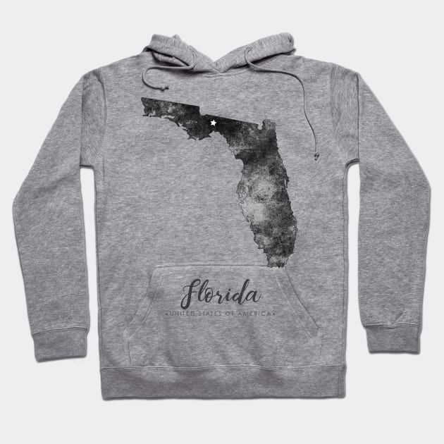 Florida state map Hoodie by StudioGrafiikka